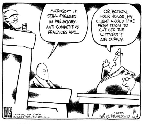 Wonderful cartoon by Toles, from the New Republic 2002